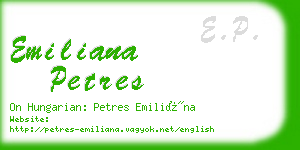 emiliana petres business card